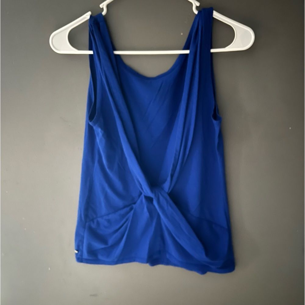 Fabletics Blue Open-Back Tank Top size small - Picture 2 of 6